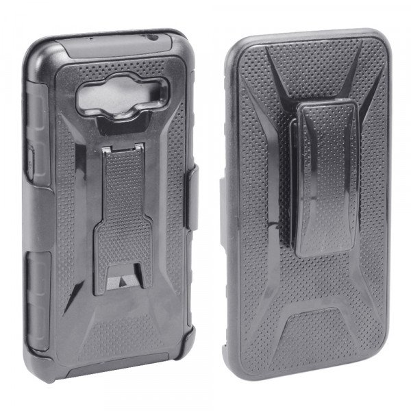 Wholesale Samsung Galaxy Grand Prime G530 Holster Combo Belt Clip Case (Black)